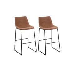 Barstuhl braun 2er Set FRANKS