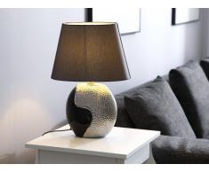 Tischlampe schwarz und silber ARGUN