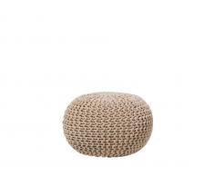 Pouf beige 50 x 35 cm CONRAD