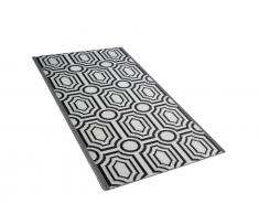 Outdoor Teppich schwarz 90 x 180 cm zweiseitig BIDAR