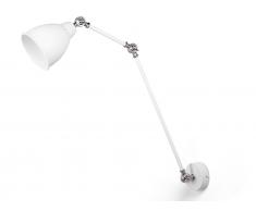 Wandleuchte weiss/Nickel MISSISSIPPI L