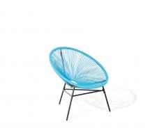 Rattanstuhl blau Kunststoff ACAPULCO