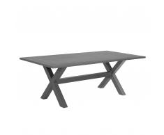 Gartentisch Aluminium grau 200 x 105 cm CASCAIS