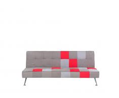 Schlafsofa Polsterbezug grau Patchwork OLSKER