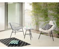 Gartenmöbel Set Kunststoff weiss ACAPULCO