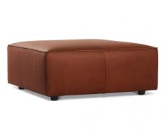 Ottomane Leder Vintage braun ADAM