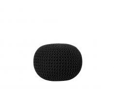 Pouf schwarz 50 x 35 cm CONRAD