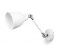 Wandleuchte weiss/Nickel MISSISSIPPI M