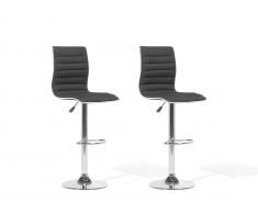 Barhocker schwarz höhenverstellbar 2er Set LUCERNE