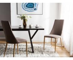 Esszimmerstuhl taupe 2er Set CLAYTON