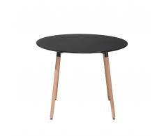 Esstisch schwarz 90 cm rund BOVIO