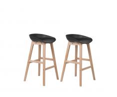 Barstuhl schwarz 2er Set MICCO