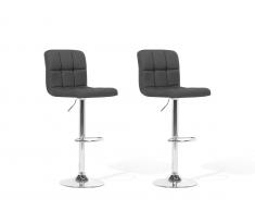 Barhocker schwarz höhenverstellbar 2er Set MARION