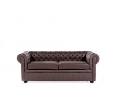 Sofa Leder braun CHESTERFIELD
