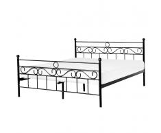 Metallbett schwarz Lattenrost 180 x 200 cm LEPUS