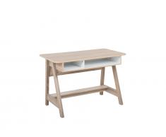 Schreibtisch heller Holzfarbton/weiß 110 x 60 cm JACKSON