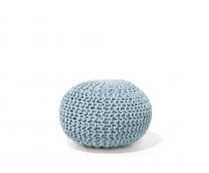 Pouf hellblau 50 x 35 cm CONRAD