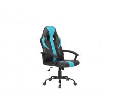 Bürostuhl Kunstleder hellblau und schwarz SUCCESS