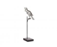 Dekofigur silber/schwarz COCKATOO