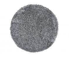 Teppich schwarz/weiss ø 140 cm Hochflor CIDE