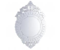 Wandspiegel silber rund 67 x 100 cm CRAON