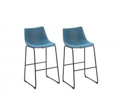 Barstuhl blau 2er Set FRANKS