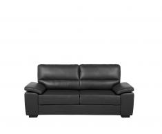 3-Sitzer Sofa Leder schwarz VOGAR