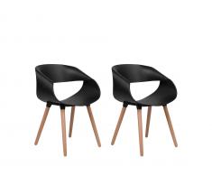 Esszimmerstuhl schwarz 2er Set CHARLOTTE