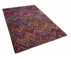 Teppich bunt 160 x 230 cm Hochflor BISMIL