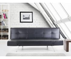 Schlafsofa Kunstleder schwarz BRISTOL