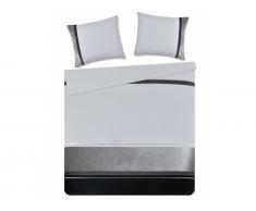 Bettwäsche Set grau 200 x 220 cm PREZZA