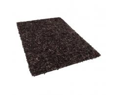 Teppich braun 140 x 200 cm Leder MUT