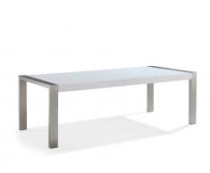 Esstisch Edelstahl weiss 220 x 90 cm ARCTIC I