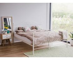 Metallbett weiss Lattenrost 180 x 200 cm LYRA