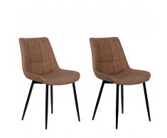 Esszimmerstuhl braun 2er Set MELROSE