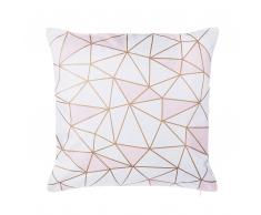 Dekokissen Netzmotiv Baumwolle rosa 45 x 45 cm CLARKIA