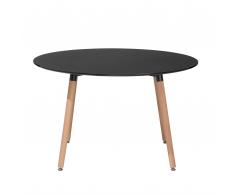 Esstisch schwarz 120 cm rund BOVIO