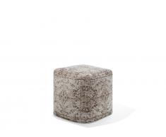 Pouf grau/beige 42 x 42 cm MEERUT