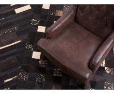 Teppich braun 160 x 230 cm Leder BANDIRMA
