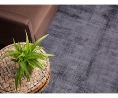 Teppich grau 140 x 200 cm Kurzflor GESI