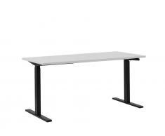 Schreibtisch weiss/schwarz 180 x 80 cm manuell höhenverstellbar UPLIFT