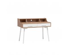 Schreibtisch braun/weiss 120 x 58 cm ALLOA