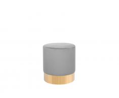 Pouf grau Samtstoff SOPHIA