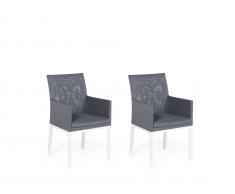 Gartenstuhl grau 2er Set BACOLI