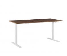 Schreibtisch braun/weiss 160 x 70 cm manuell höhenverstellbar UPLIFT