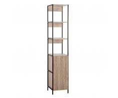 Regal heller Holzfarbton/schwarz 2 Fächer HARROW
