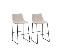 Barstuhl beige 2er Set FRANKS
