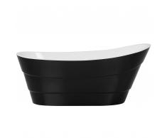Badewanne freistehend schwarz oval BUENAVISTA