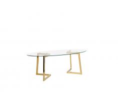Couchtisch Glas Gold FRESNO