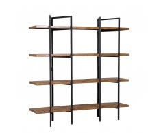 Bücherregal dunkler Holzfarbton COMPTON